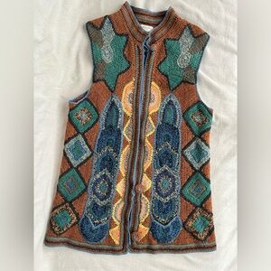 Dries Van Noten Hand Knit Crochet Longline Vest